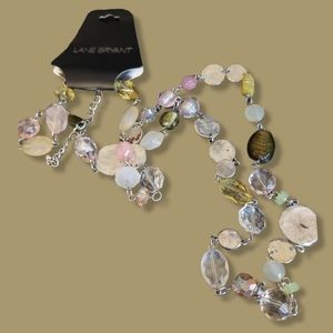 Lane Bryant Multi Gem Charm Necklace